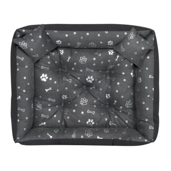JAKS Vodeodolný pelech pre psa a mačku silver bones Pelech veľkosti: 75 x 65 cm