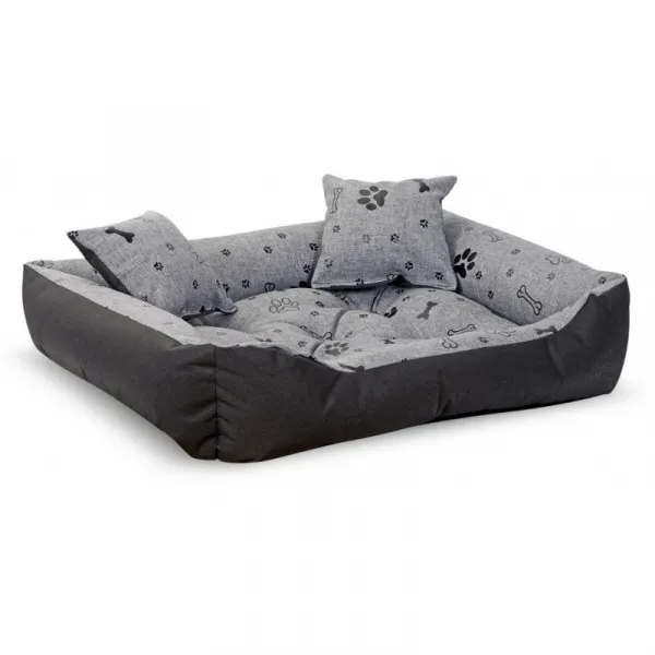 JAKS Vodeodolný pelech pre psa black bones Pelech veľkosti: 75 x 65 cm