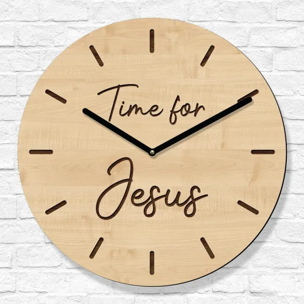 Kresťanské hodiny na stenu - Time for Jesus