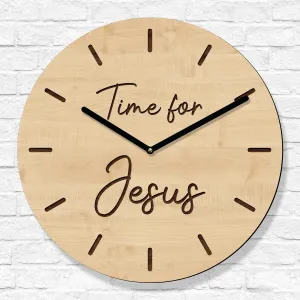Kresťanské hodiny na stenu - Time for Jesus