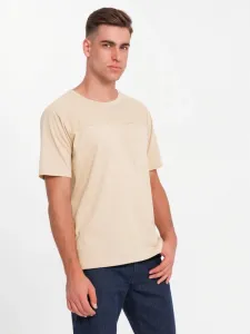 Moderné tričko s krátkym rukávom béžové