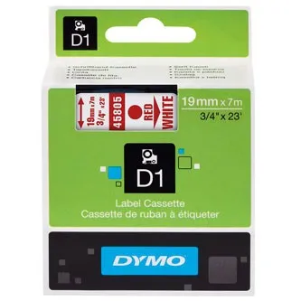Samolepiaca páska Dymo D1 19 mm červená/biela