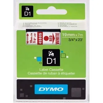 Samolepiaca páska Dymo D1 19 mm červená/biela