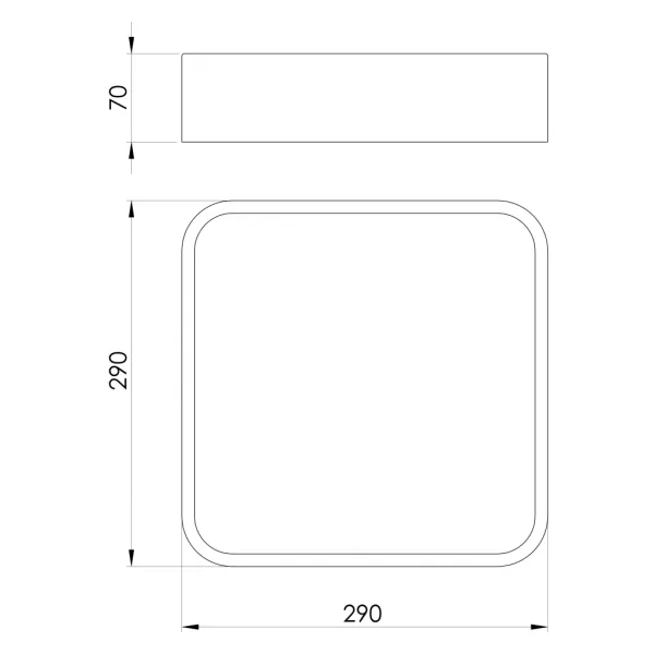 MANILVA 1 koupelnové stropní LED svítidlo 290x290mm, 16W, IP44, 230V 96229