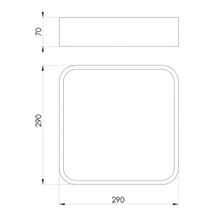 MANILVA 1 koupelnové stropní LED svítidlo 290x290mm, 16W, IP44, 230V 96229