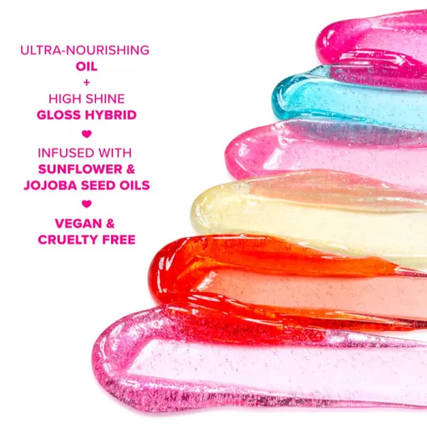 Too Faced Kissing Jelly Lip Oil Gloss olejový lesk na pery pre intenzívnu hydratáciu odtieň Raspberry 4.5 ml