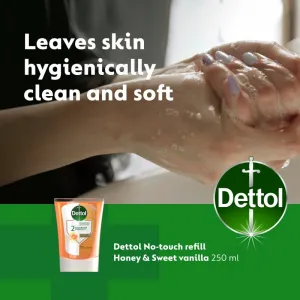 Dettol Soft on Skin Kids No-Touch Refill náplň do bezdotykového dávkovača mydla Honey & Vanilla 250 ml