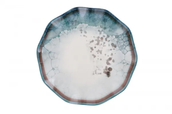 Hermia Porcelánová sada 24 ks talířů Abstract I bílá/modrá