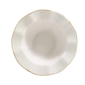 Hermia Porcelánová sada 24 ks talířů Creamy Gold bílá/zlatá