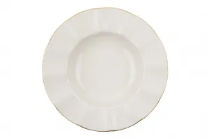 Hermia Porcelánová sada 24 ks talířů Creamy Gold bílá/zlatá