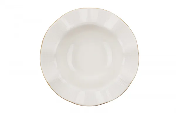Hermia Porcelánová sada 24 ks talířů Creamy Gold bílá/zlatá