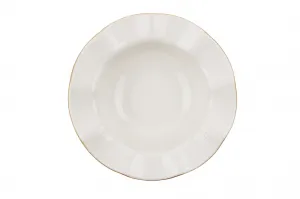 Hermia Porcelánová sada 24 ks talířů Creamy Gold bílá/zlatá