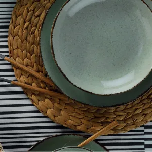 Hermia Porcelánová sada 24 ks talířů GreenGreen zelená