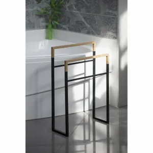 SKA stojan na uteráky 550x800x200mm, čierna mat / dub SKA308