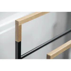 SKA stojan na uteráky 550x800x200mm, čierna mat / dub SKA308