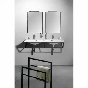 SKA stojan na uteráky 550x790x200mm, čierna mat SKA301