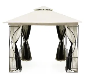 Záhradný altánok Outsunny s moskytiérou 3x3m BEIGE
