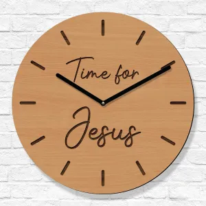 Kresťanské hodiny na stenu - Time for Jesus