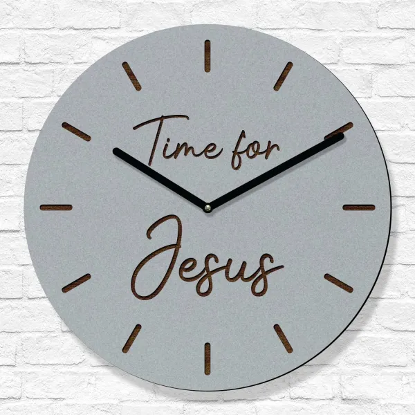 Kresťanské hodiny na stenu - Time for Jesus