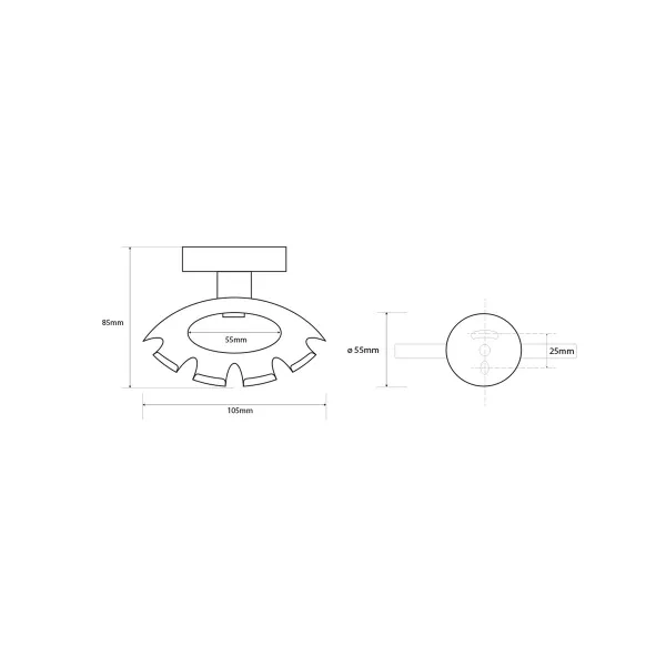 SAPHO - X-ROUND držák kartáčků, chrom XR901