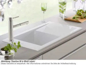 VILLEROY & BOCH VILLEROY & BOCH - Keramický drez Timeline 50 White alpin nástavný 900 x 510 bez excentra 330701R1