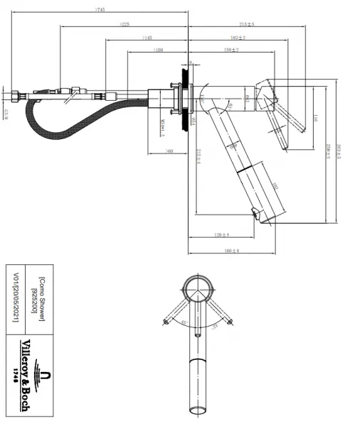 VILLEROY & BOCH VILLEROY & BOCH - Drezová batéria Como Shower Nerez 925200LC