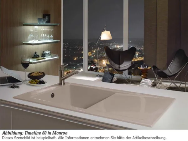 VILLEROY & BOCH VILLEROY & BOCH - Keramický drez Timeline 60 White alpin nástavný 1000 x 510 bez excentra 679001R1