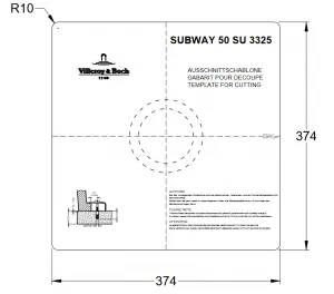 VILLEROY & BOCH VILLEROY & BOCH - Keramický drez Subway 50 SU Graphit podstavný 440 x 440 bez excentra 332501i4