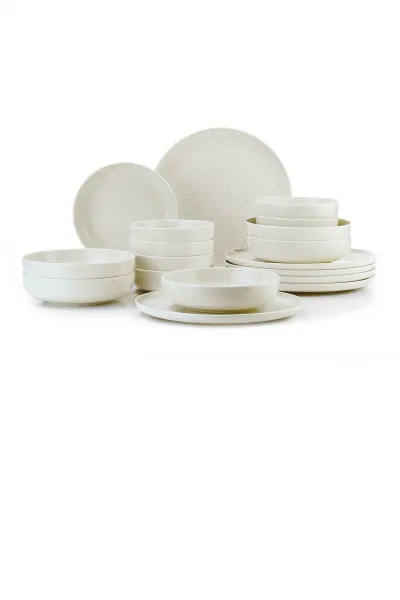 ASIR Porcelánová jedálenská súprava (18 ks) krémová