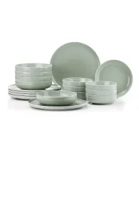 ASIR Porcelánová jedálenská súprava (18 ks) zelená
