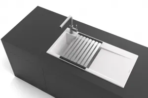 VILLEROY & BOCH VILLEROY & BOCH - Keramický drez Subway Style 50 Stone white nástavný 900 x 510 bez excentru 335101RW