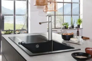 VILLEROY & BOCH VILLEROY & BOCH - Keramický drez Villeroy & Boch Siluet 60, 333601R7, Pure Black 333601R7