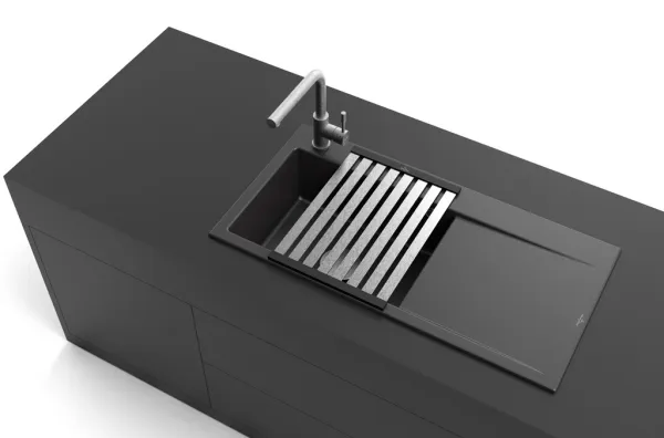 VILLEROY & BOCH VILLEROY & BOCH - Keramický drez Villeroy & Boch Subway Style 50, 335101R7, Pure Black 335101R7