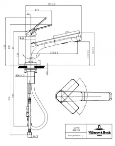 VILLEROY & BOCH VILLEROY & BOCH - Drezová batéria Villeroy & Boch Junis Shower, 928100LC, nerez 928100LC