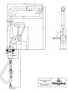 VILLEROY & BOCH VILLEROY & BOCH - Drezová batéria Villeroy & Boch Subway Style Shower, 92850006, Matt Black 92850006