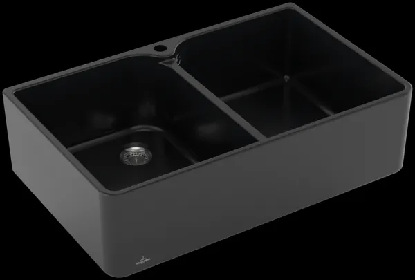 VILLEROY & BOCH VILLEROY & BOCH - Keramický drez Villeroy & Boch Farmhouse 80 X, 638001R7, Pure Black 638001R7