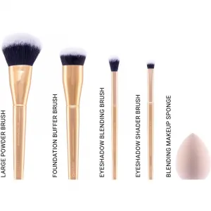 Notino Gift Set Make-up Brushes and Sponge Gift Set sada štetcov s puzdrom