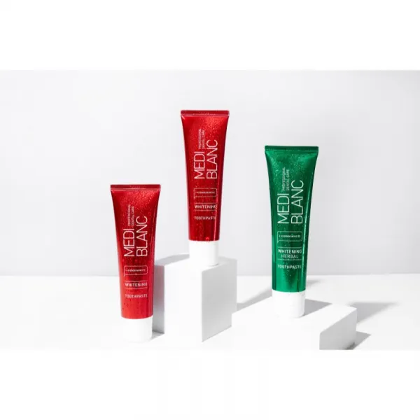 MEDIBLANC Dental Care White Time Set sada zubnej starostlivosti pre žiarivé biele zuby 3x100 ml