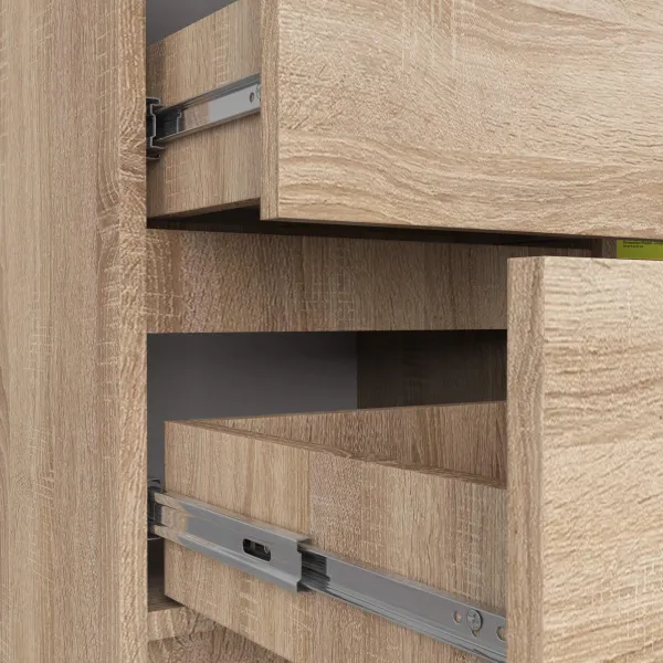 Ak furniture Komoda JERRY K 80 cm 1 dvere 3 zásuvky dub sonoma
