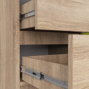 Ak furniture Komoda JERRY K 80 cm 1 dvere 3 zásuvky dub sonoma