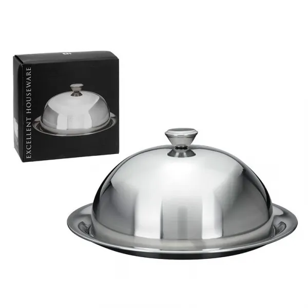 Excellent Houseware Kovový podnos s vekom 24 cm