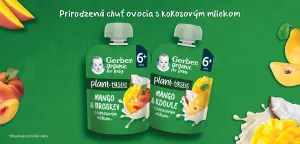 GERBER Kapsička organic ovocná mango a dula s kokosovým mliekom 80 g, 6+
