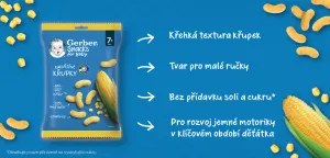 GERBER Snacks kukuričné chrumky 28 g, 7+