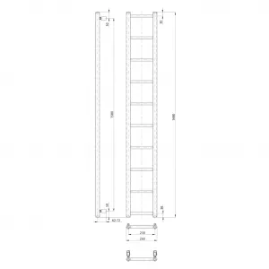 SAPHO - DINA vykurovacie teleso 250x1680, biela IR377TW