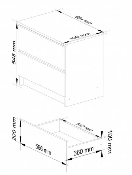 Ak furniture Komoda Liv 60 cm dub sonoma