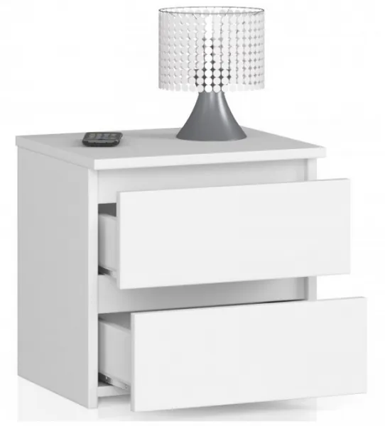 Ak furniture Nočný stolík CL2 40 cm biely