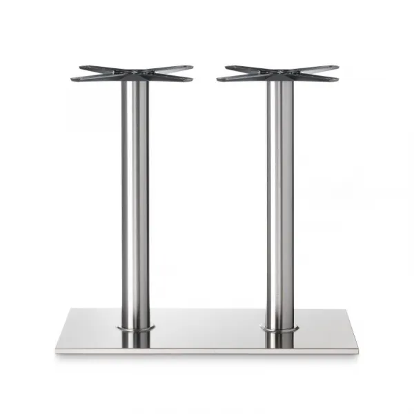 Jedálenský stôl na dvojitej centrálnej nohe MOD 405 INOX Rozmery: 740x1400x800 mm (V-Š-H)