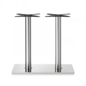 Jedálenský stôl na dvojitej centrálnej nohe MOD 405 INOX Rozmery: 740x1400x800 mm (V-Š-H)