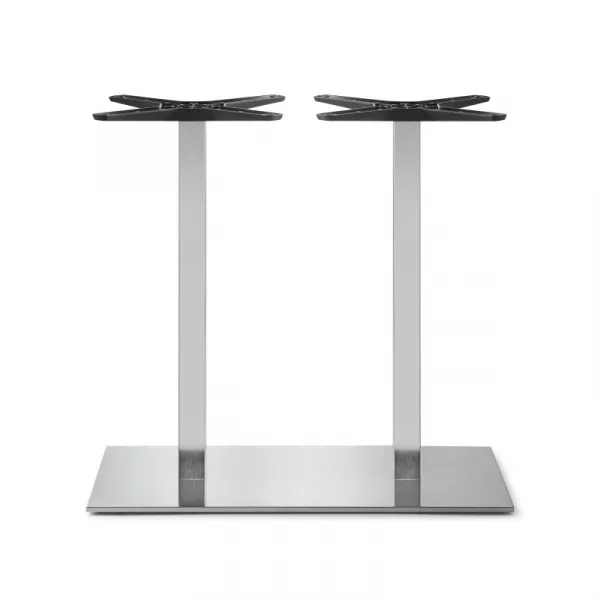 Jedálenský stôl na dvojitej centrálnej nohe MOD 505Q INOX Rozmery: 740x1200x800 mm (V-Š-H)