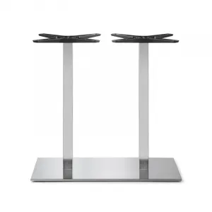 Jedálenský stôl na dvojitej centrálnej nohe MOD 505Q INOX Rozmery: 740x1200x800 mm (V-Š-H)